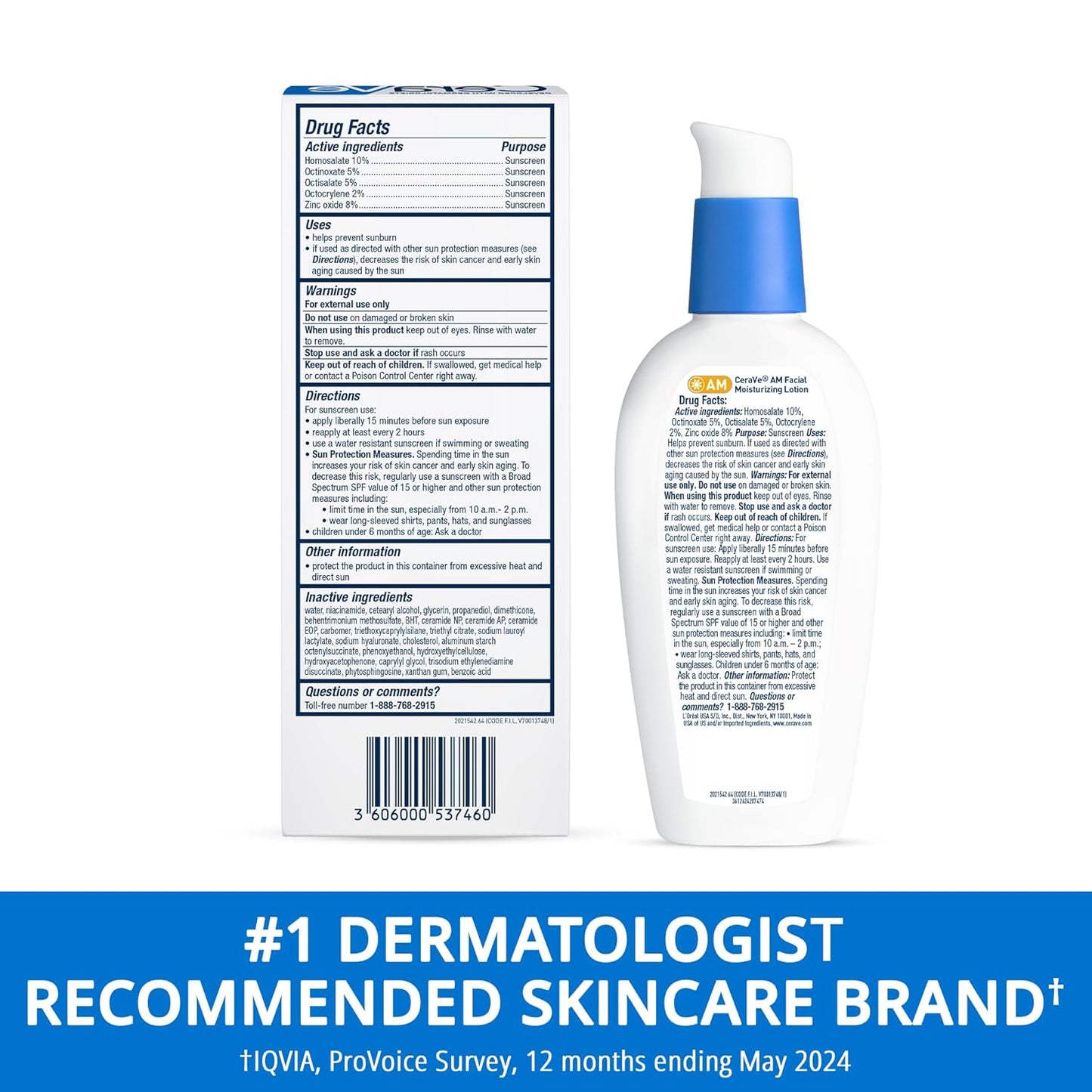 CeraVe AM Facial Moisturizing Lotion with SPF 30 – 3 oz