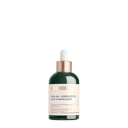 Biossance Squalane + Copper Peptide Rapid Plumping Serum – Instant Hydrating Face Serum for Firming &amp; Fine Lines
