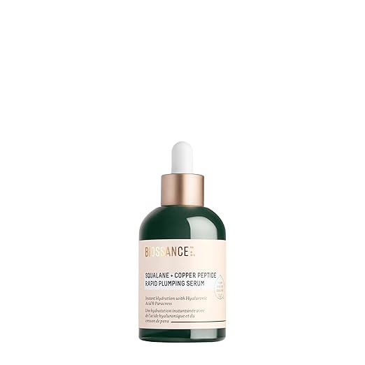 Biossance Squalane + Copper Peptide Rapid Plumping Serum – Instant Hydrating Face Serum for Firming &amp; Fine Lines