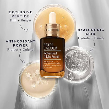 Estée Lauder Advanced Night Repair Serum – Synchronized Multi-Recovery Complex with Hyaluronic Acid – Anti-Aging & Firming Face Serum – 50mL