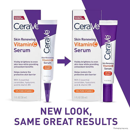 CeraVe Skin Renewing 10% Vitamin C Serum with Hyaluronic Acid – 1 fl oz