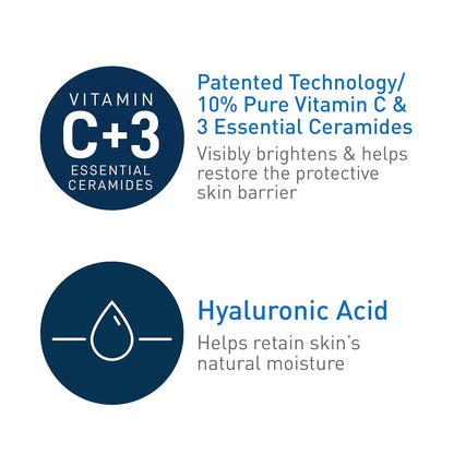 CeraVe Skin Renewing 10% Vitamin C Serum with Hyaluronic Acid – 1 fl oz