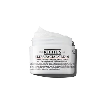 Kiehl’s Ultra Facial Cream – 24-Hour Daily Face Moisturizer with 4.5% Squalane – Hydrating &amp; Barrier-Strengthening Cream – 50mL