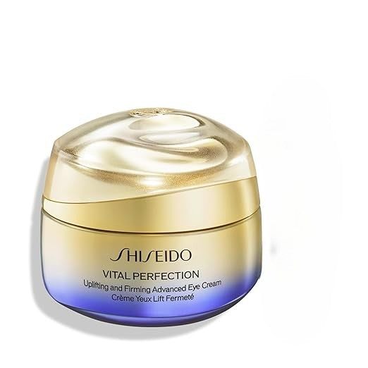 Shiseido Vital Perfection Uplifting and Firming Advanced Eye Cream – 15mL – Anti-Wrinkle & Dark Circle Treatment with Massage Roller
